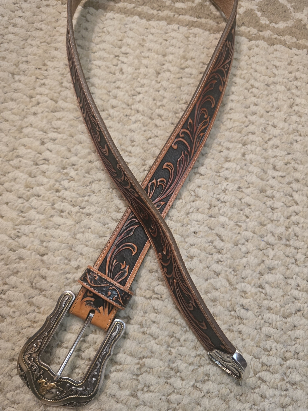 Belt on carpet